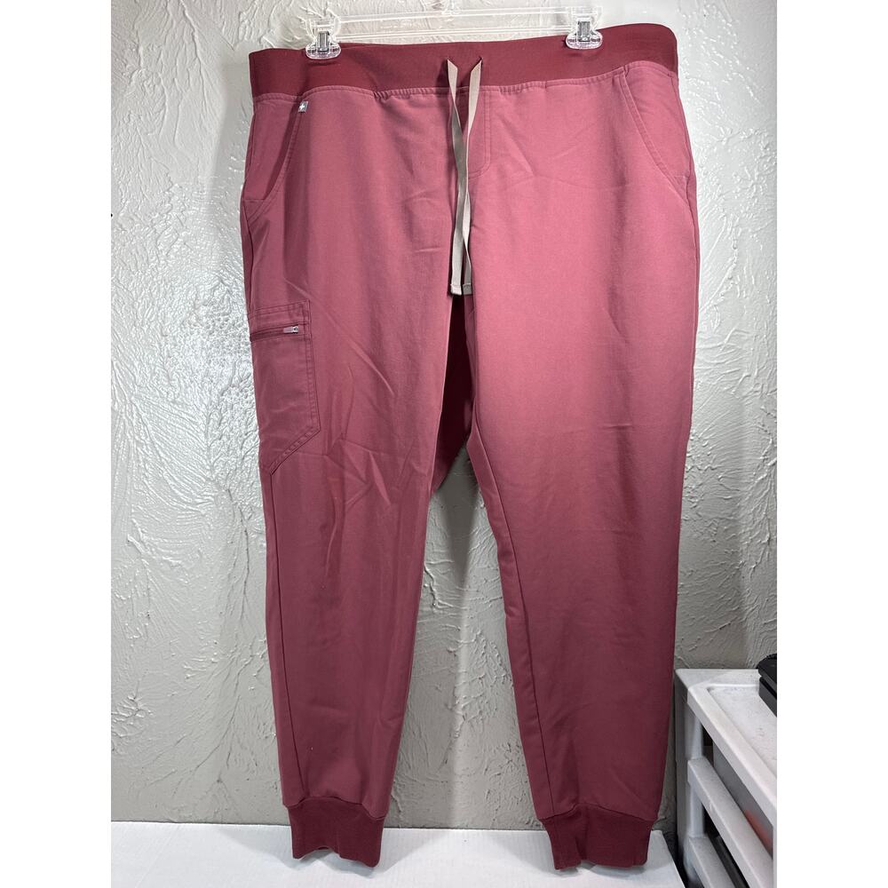 Figs Womens Zamora Joggers Scrub‎ Pants Uniform Tapered Dusty Rose Pink Size XXL